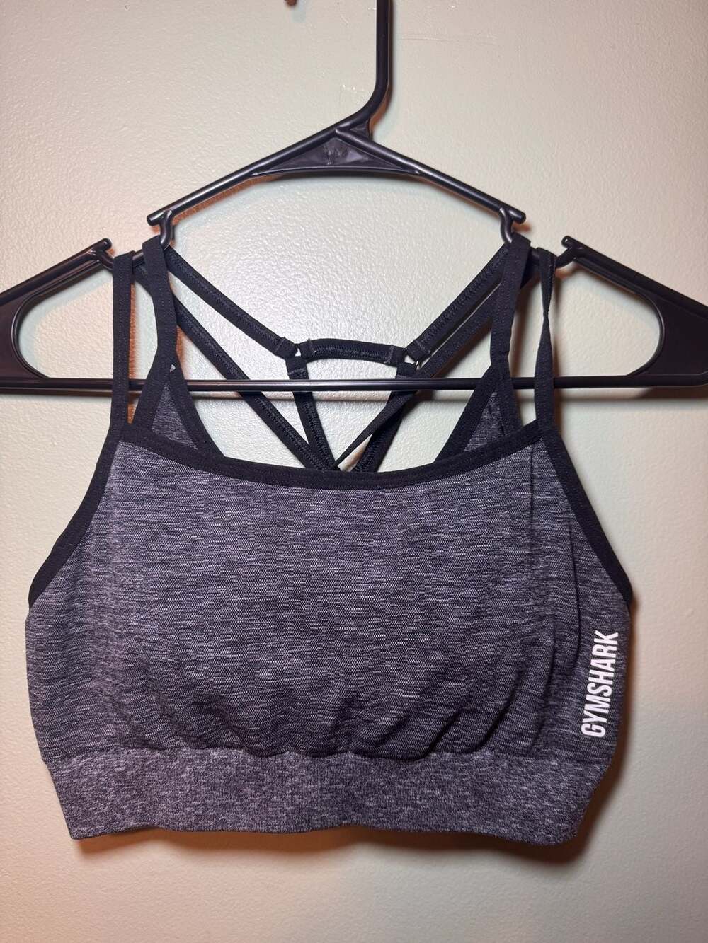 Gymshark Adapt Marl Seamless Sports Bra Size M Black